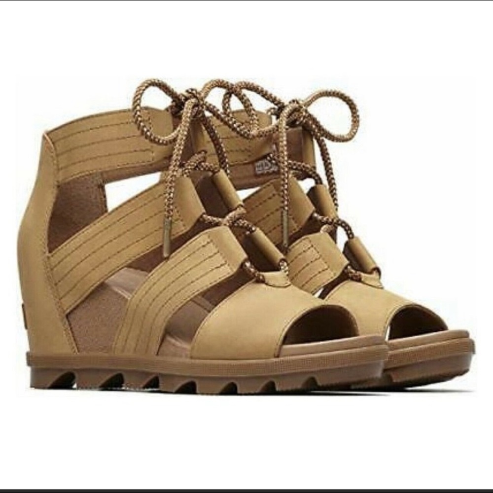 SOREL JOANIE LACE WEDGE II EUC W BOX